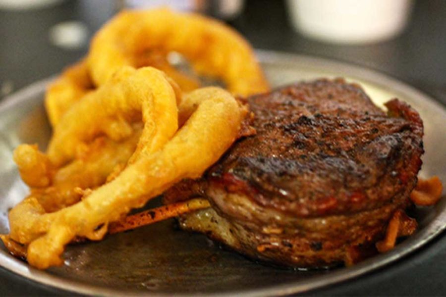 curly fries and steak from nick's in the sticks