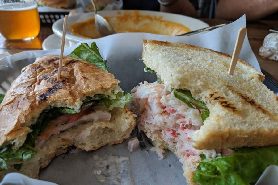 sandwiches from blue water seafood market and grill in san diego