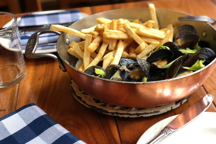 ocean mussels and fries from the publican in chicago