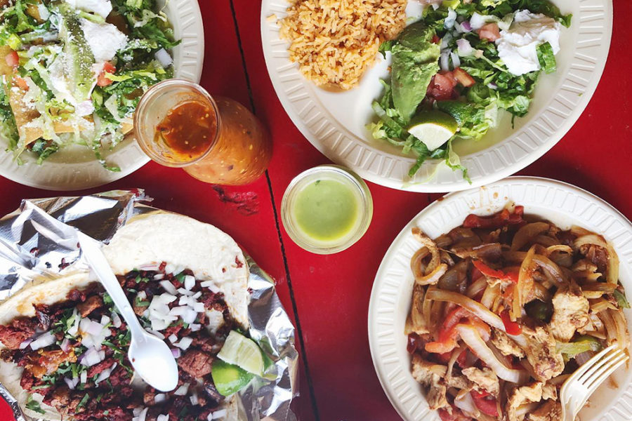 Tacos and other Mexican dishes from La Tienda in Gainesville, FL
