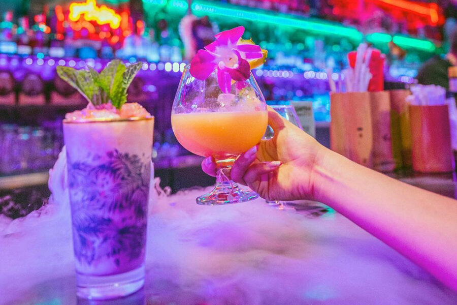 Cocktails from Esotico in Brickell, Miami.