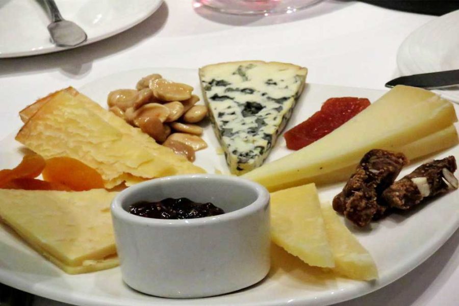 charcuterie platter with a variety of cheese from old hickory steakhouse cheese in DC