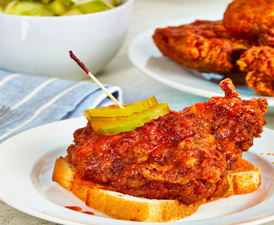 chicken sandwich from Bj's hot chicken in nashville