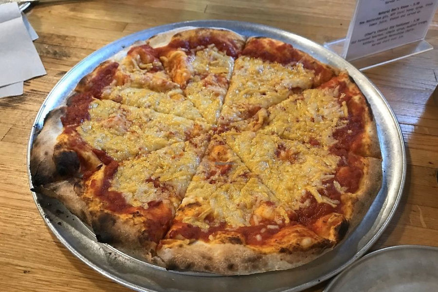 cheese pizza from Wood Fired Pizza Shop in newark, DE