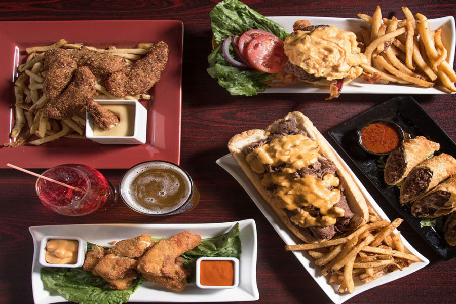 meatball sub, fries, chicken tenders, and other entrees from founding fathers sports bar and grill in philadelphia
