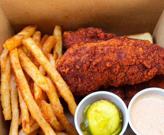 fried chicken and fries from the king of the coop in tampa