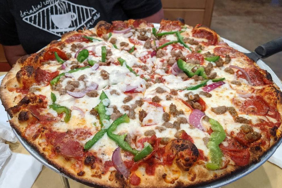 pizza from Pop's Pizzeria in Biloxi, MS