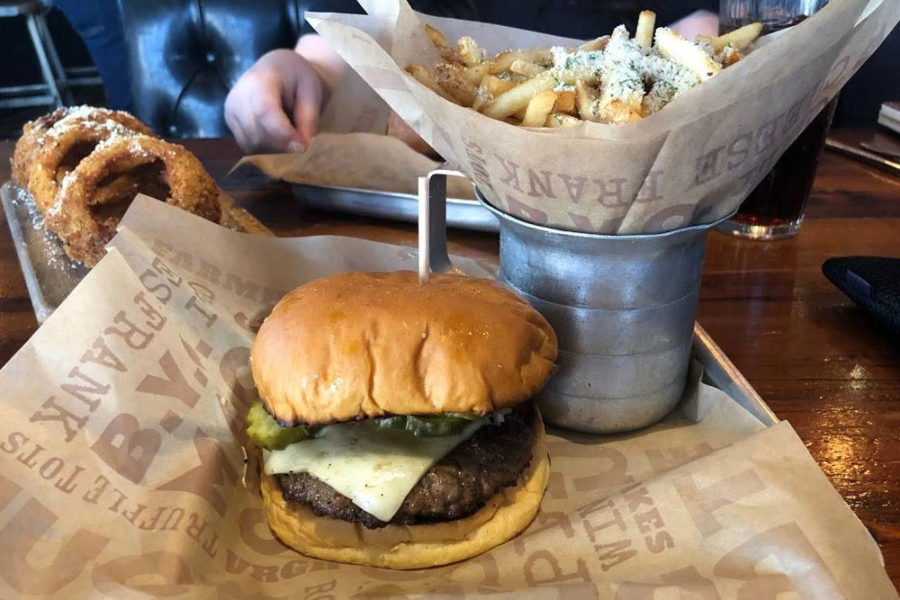 burger and side of fries from BRGR kitchen + bar in kansas city, MO