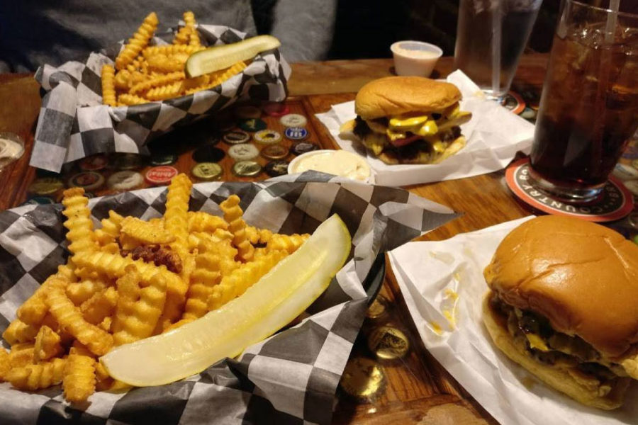cheeseburgers and fries from stock and barrel in nashville