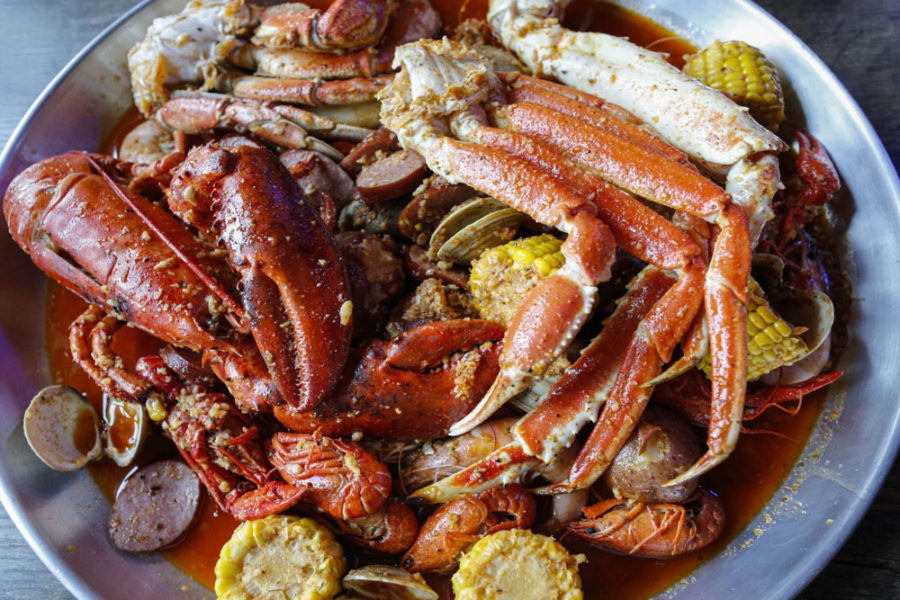 seafood boil from storming crab in louisville