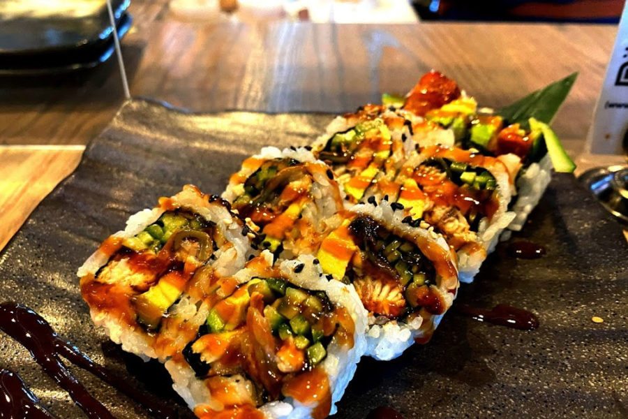 sushi rolls from temaki den in Denver