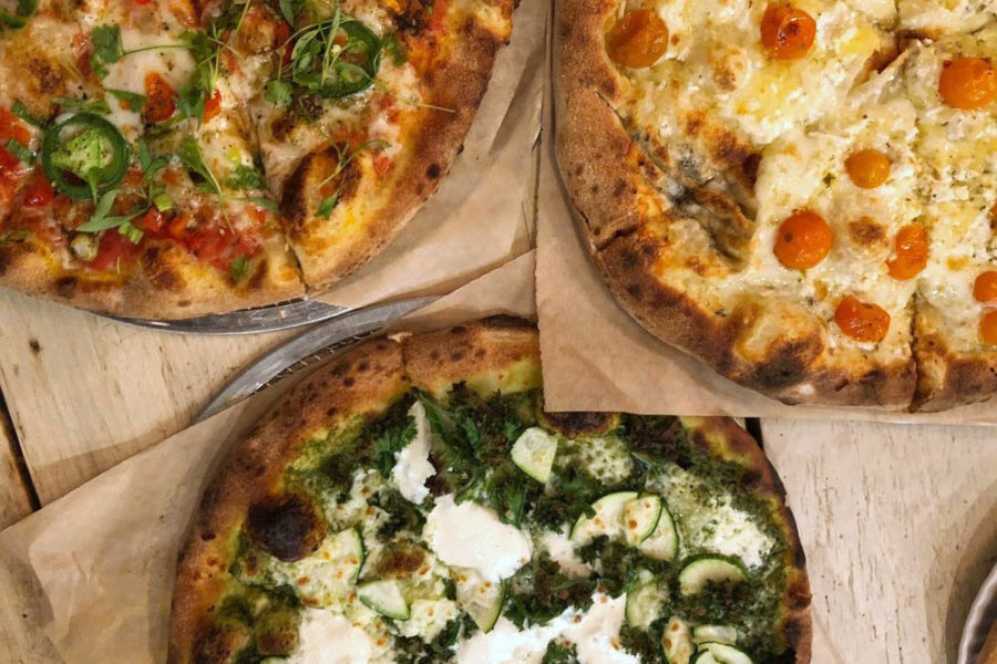 assortment of pizzas from timber pizza in DC