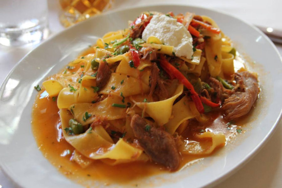 pappardelle pasta with pork