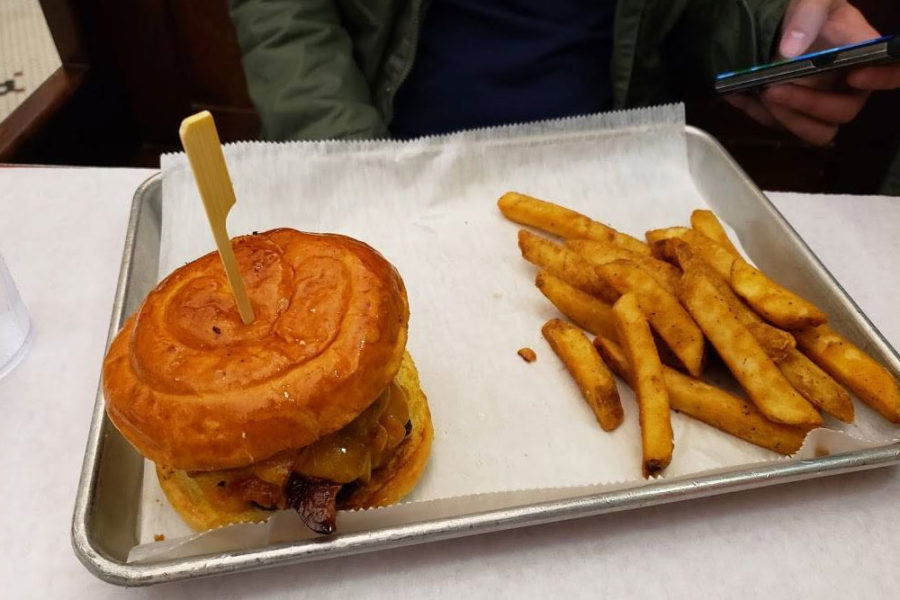 burger and fries from Gonzoburger in charleston, WV