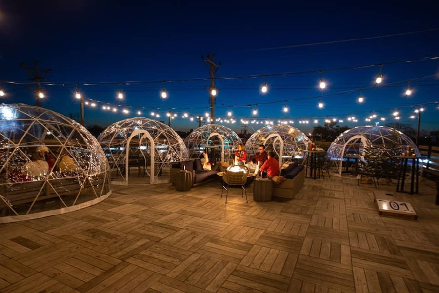 Igloos at Camp Lone Tree, part of 701 Eateries in Fargo, ND