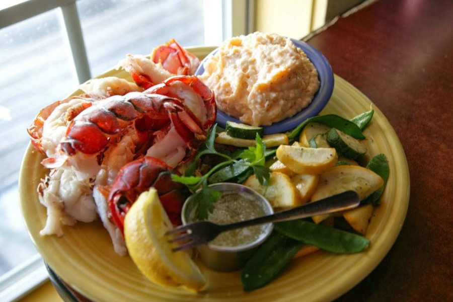 lobster dinner from acme low country kitchen in charleston