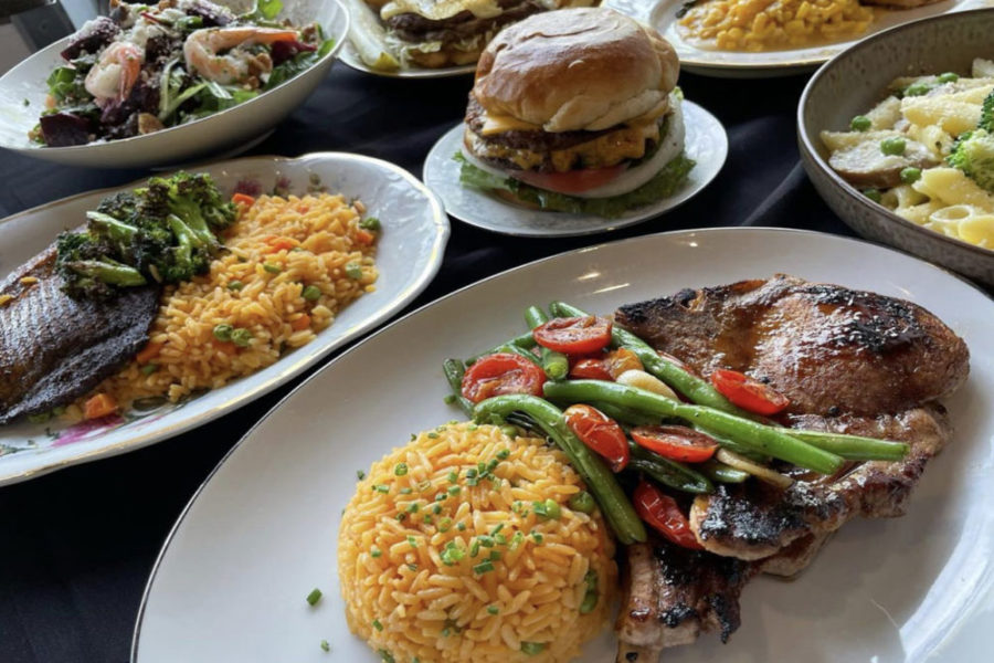 steak, burger, pasta, salad, and more entrees from mustard seed kitchen in chicago