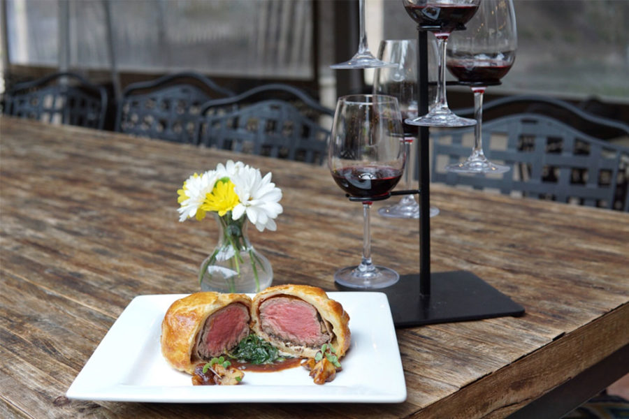 beef wellington from the goat and vine in temecula, california