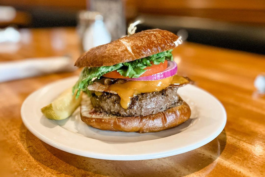 A burger from D. Rowe's Restaurant in Columbia, MO