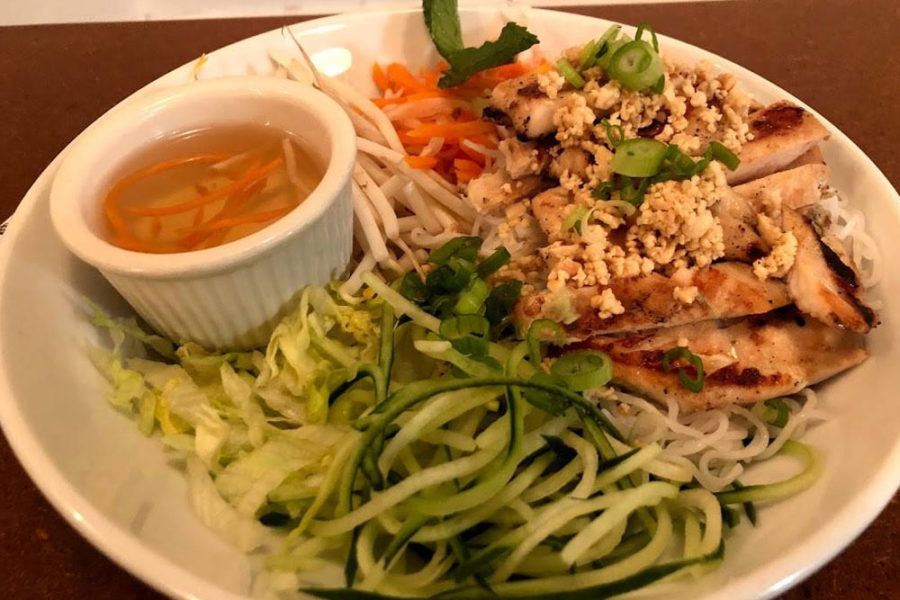 thai noodle bowl from beantown pho and grill in boston