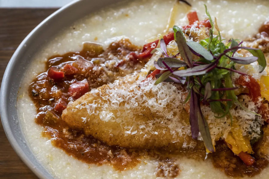 fish and grits from communion restaurant in seattle