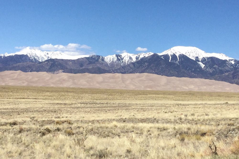 mountains in the great sand dunes national park 