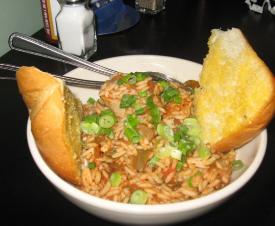 gumbo fried rice from J. Gumbo's Cajun & Creole Co. in nashville
