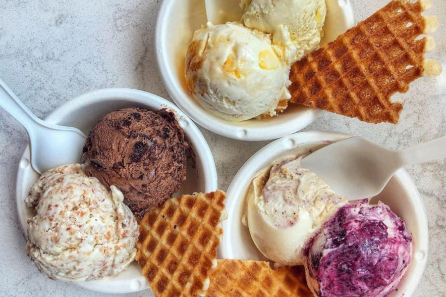 a variety of ice cream flavors from jeni's splendid ice creams in DC
