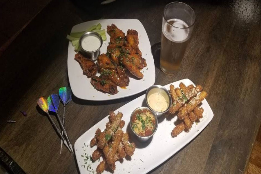 chicken wings and mozzarella sticks from linger longer lounge in phoenix