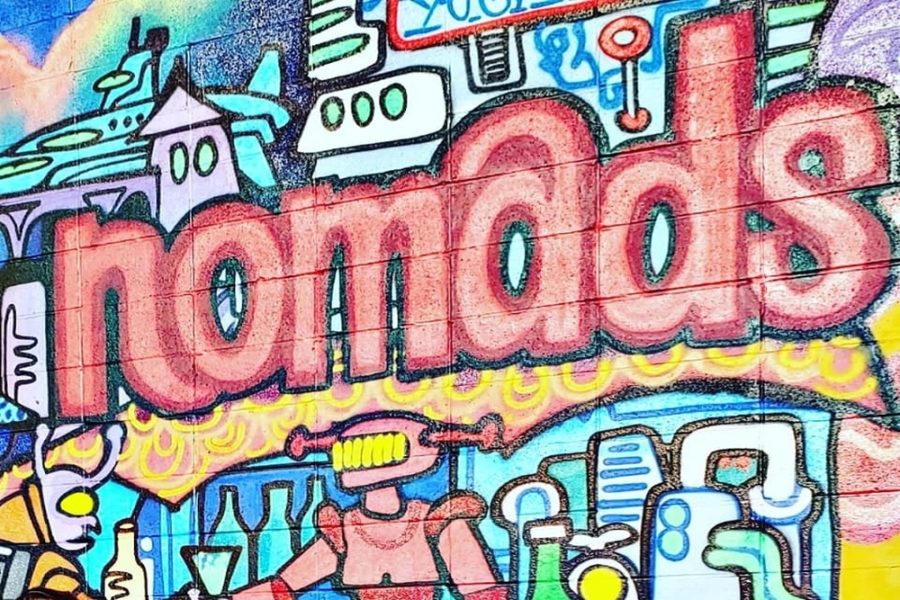 graffiti art at nomad's in fayetteville