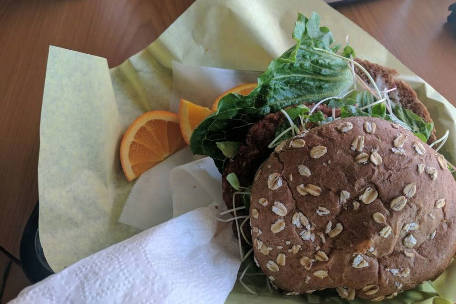 burger with whole grain bun