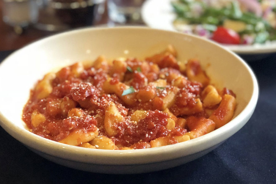 pasta with red sauce from pompei in chicago