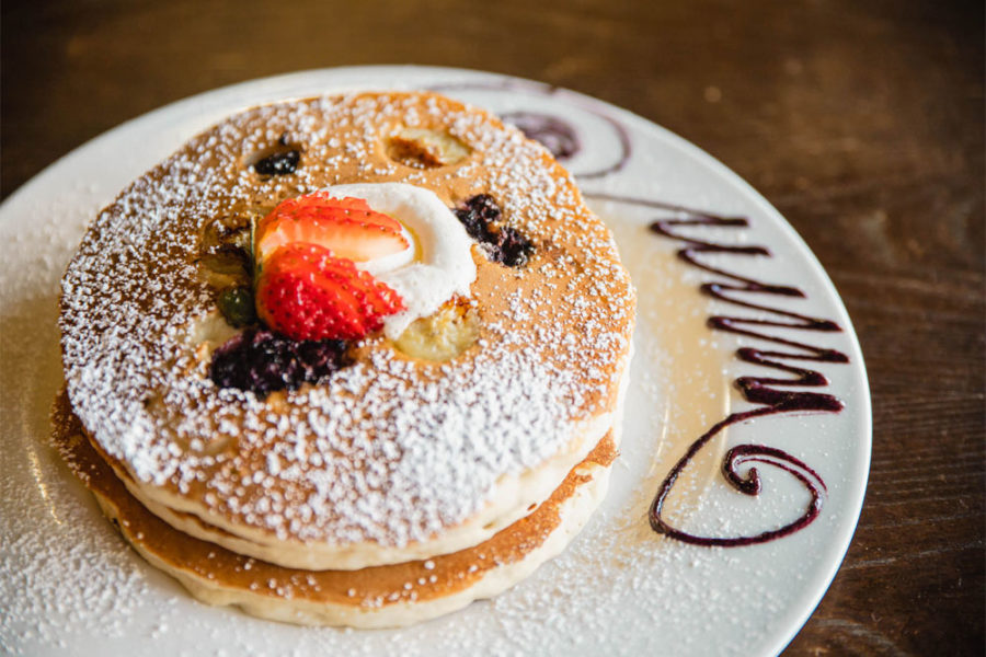 stack of pancakes from the mission in san diego