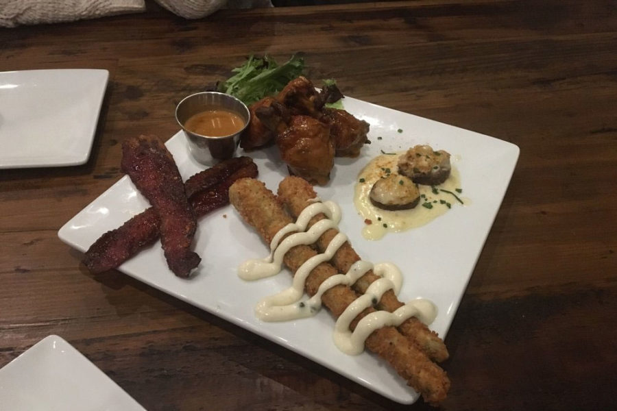 Wings, bacon, and mozzarella sticks from CraftWay Kitchen