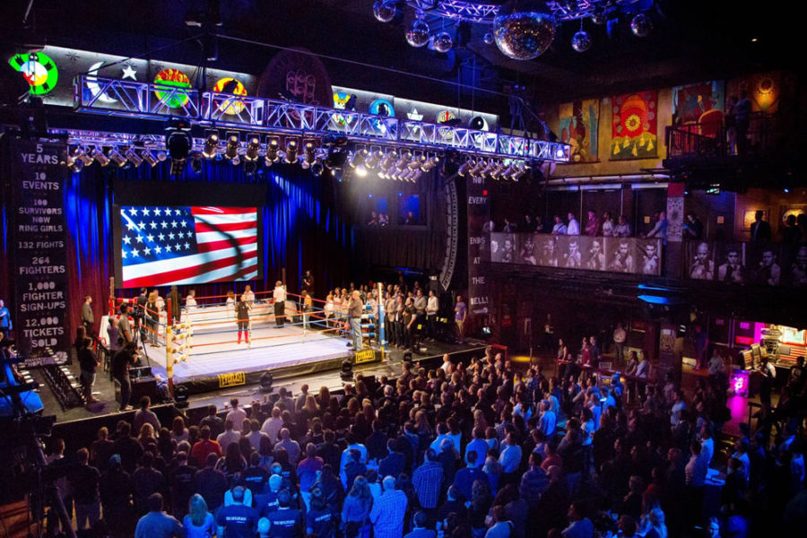 An amateur fighting ring at House of Blues