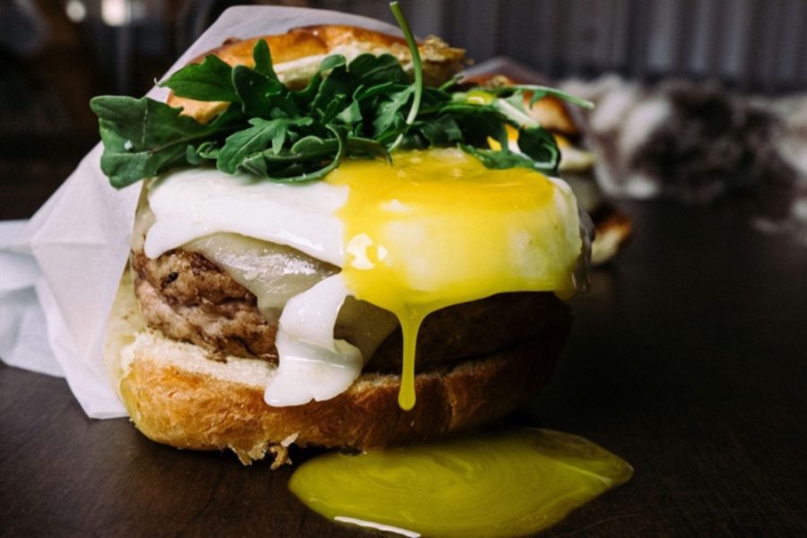 A Sunny-side-up burger from Wren and Wolf