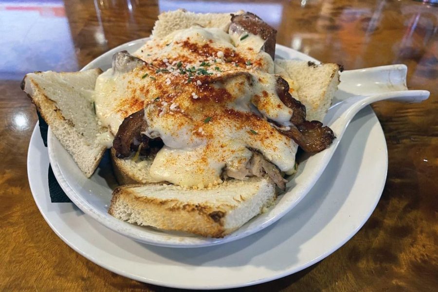 A hot brown sandwich from Sidebar at Whiskey Row