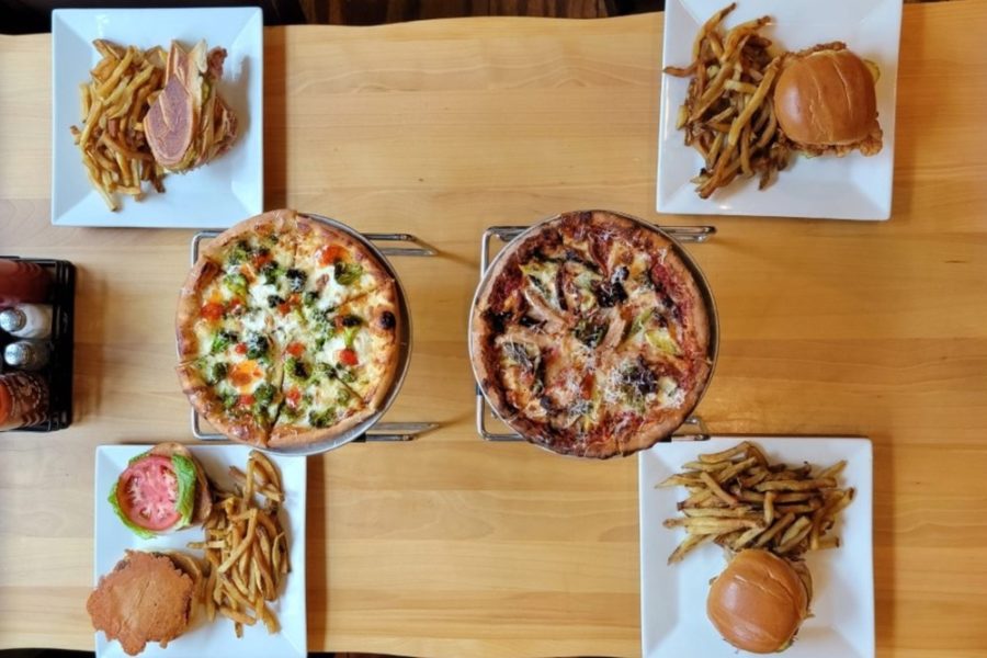 Pizza and burgers from Ambassador in Philly