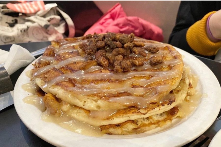Cinnamon Swirl Pancakes from Champ's Diner in Philly