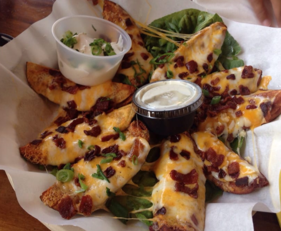 Potato skins from mcgregors bar and grill in San Diego