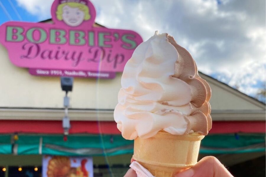 Ice Cream Cone from Bobbie's Dairy Dip in Nashville