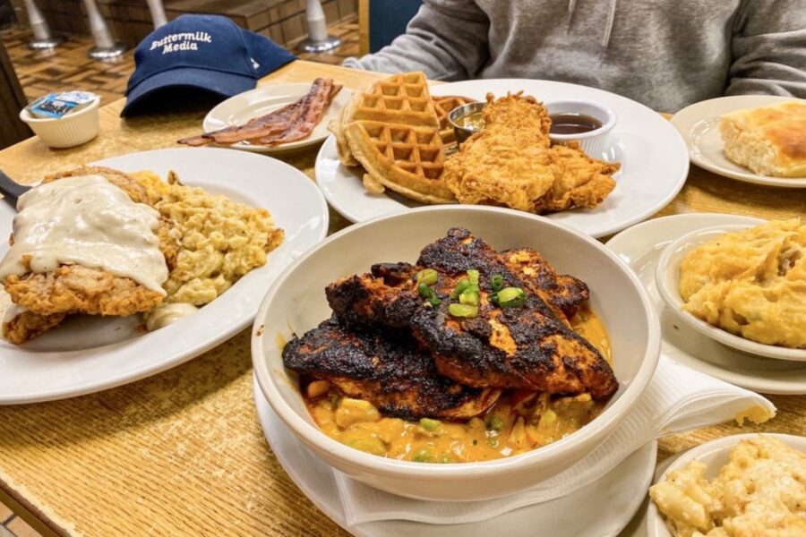 breakfast spread from Early Bird Diner in Charleston