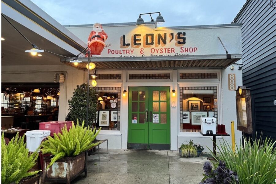 Outside at Leon's Fine Poultry and Oysters in Charleston