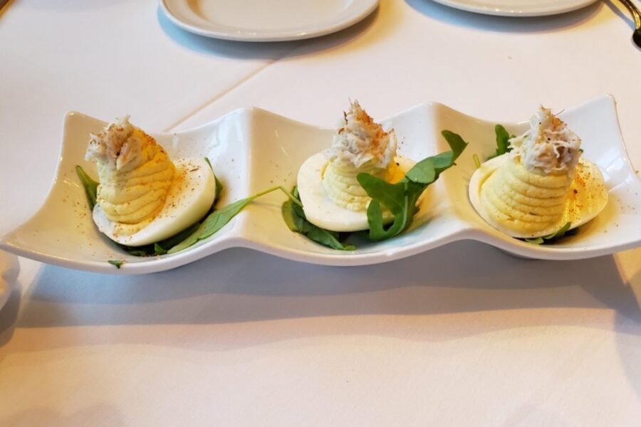 Deviled eggs from Magnolia's in Charleston