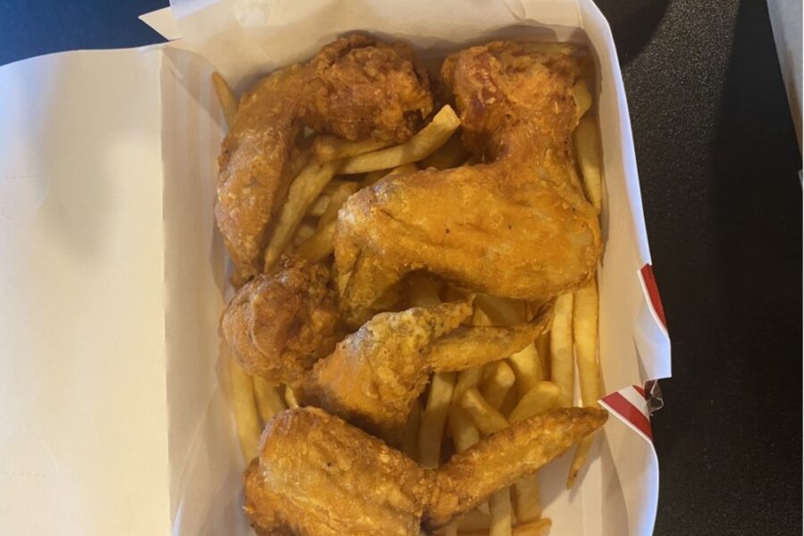 4pcs whole chicken wing dinner with fries from Side Chick in Boston