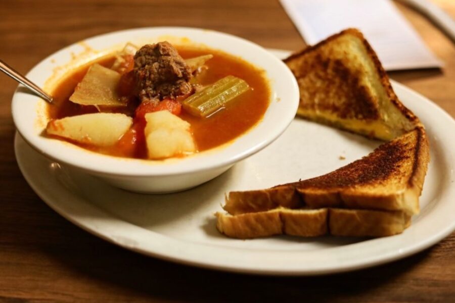 beef stew with grilled cheese from Wendell Smith Restaurant in Nashville