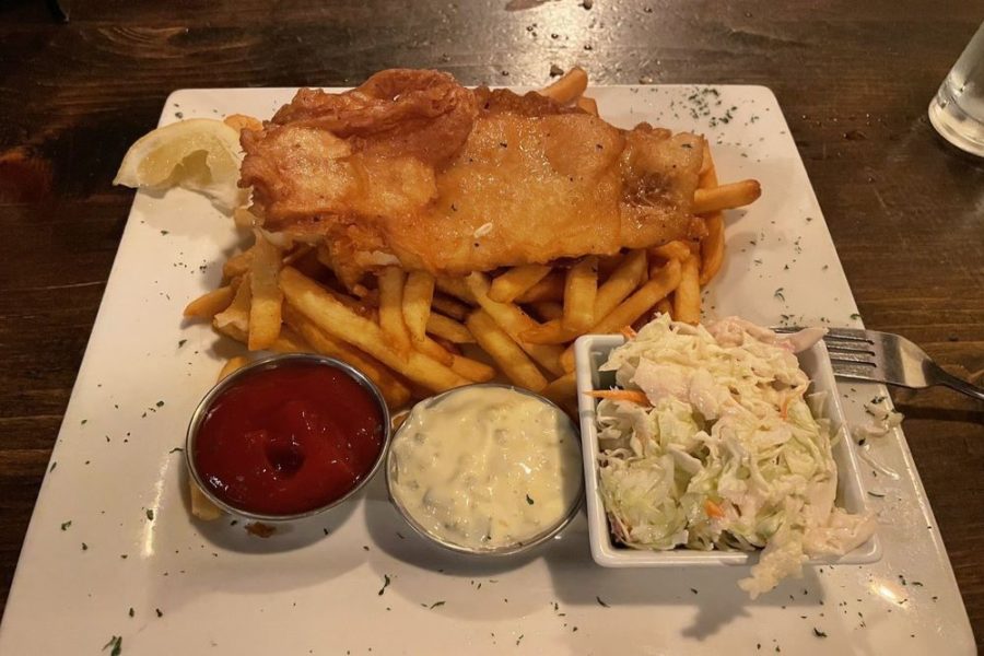 fish and chips from the kettle black in phoenix, AZ