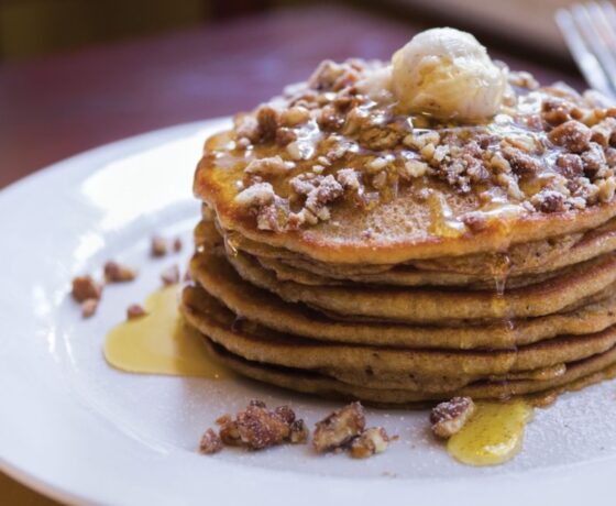 sweet potato pancakes from Eli's Table in Charleston