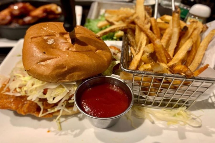 Hot Chicken Sandwich at the Stillery in nashville, TN