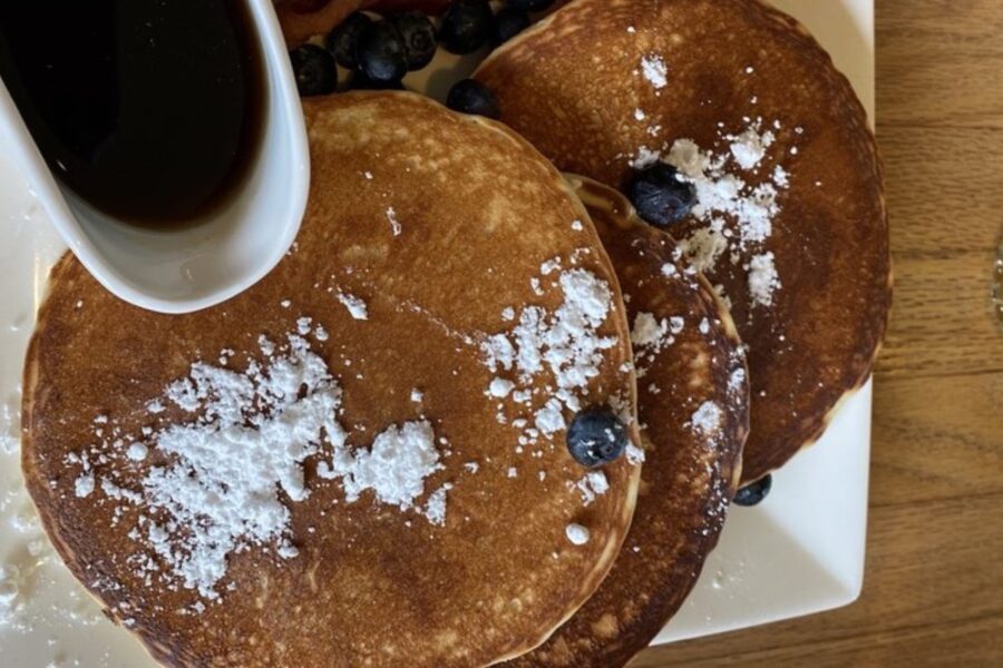 blueberry pancakes from Jasmine Porch in Charleston